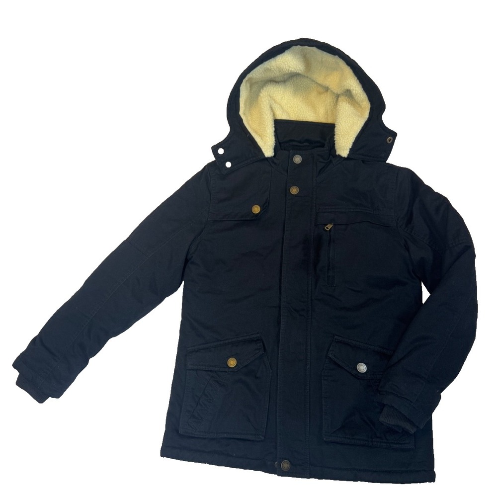 WenVen Big Boy's Parka Jacket Warm Windproof Coat Hooded Insulated Fleece Lined